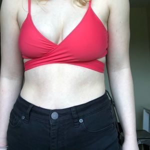 Red bikini top